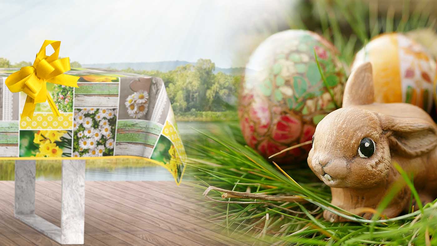 Schenken Sie Freude zu Ostern! Unsere Wachstuchtischdecken Marke ANRO – zum Osterfest die perfekte Lösung 😉