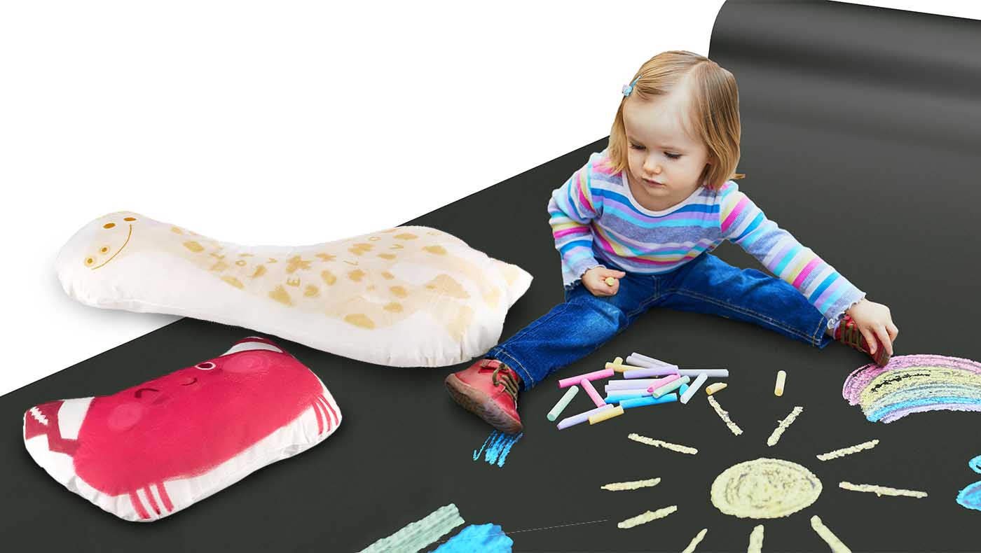 Das kreative Schmankerl von ANRO! Eine Wachstuchtischdecke mit Spezialbeschichtung als Kreidetafel!