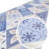 GIMMY013_10AMA-15 Teppich Küchenläufer Teppichläufer Läufer Flur abwischbar PVC Mirza Barcellona Blau 48cm Breit – 1000x48cm (10m)