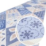 Teppich Küchenläufer Teppichläufer Läufer Flur abwischbar PVC Mirza Barcellona Blau 48cm Breit