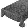 abwaschbare Tischdecke Barock Rankenmuster Anthrazit Wachstuch Wachstuchtischdecke