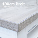 Tischschutzfolie durchsichtig 1mm 100cm Breite Schutzfolie transparente Tischfolie