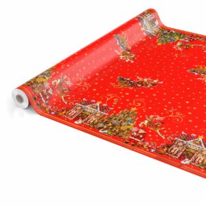 Weihnachtstischdecke abwaschbare Tischdecke Weihnachten Weihnachtsmarkt Rot