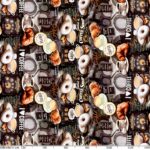 Wachstuch Tischdecke abwaschbar Wachstischdecke Coffee Kaffee Croissant