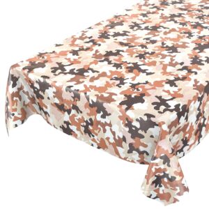 Wachstuch Tischdecke abwaschbar Military Camouflage Braun Wachstischdecke Gartentischdecke