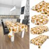 Wachstuchtischdecke Tischdecke abwaschbar Wachstischdecke Sonnenblumen Patchwork Jute Gartentischdecke