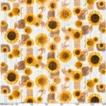 Wachstuchtischdecke Tischdecke abwaschbar Wachstischdecke Sonnenblumen Patchwork Jute Gartentischdecke