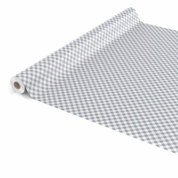 Tischdecke Karo Klassik Grau abwischbar Wachstuch Wachstuchtischdecke