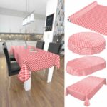 Tischdecke Karo Klassik Rot abwaschbar Wachstuch Wachstuchtischdecke