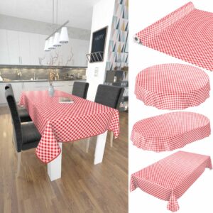 Tischdecke Karo Klassik Rot abwaschbar Wachstuch Wachstuchtischdecke
