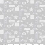 Weihnachtstischdecke Weihnachtsstimmung Silber abwischbar Wachstuch Wachstuchtischdecke