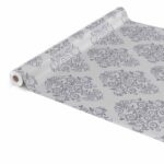 Wachstuch Tischdecke Rankenmuster Uni Grau Silber Wachstischdecke Gartentischdecke