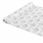 Wachstuch Tischdecke Silber Rankenmuster abwaschbare Tischdecke Wachstuch Gartentischdecke