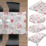 Wachstuch Tischdecke abwaschbar Liebe Rose Grau Wachstischdecke Gartentischdecke