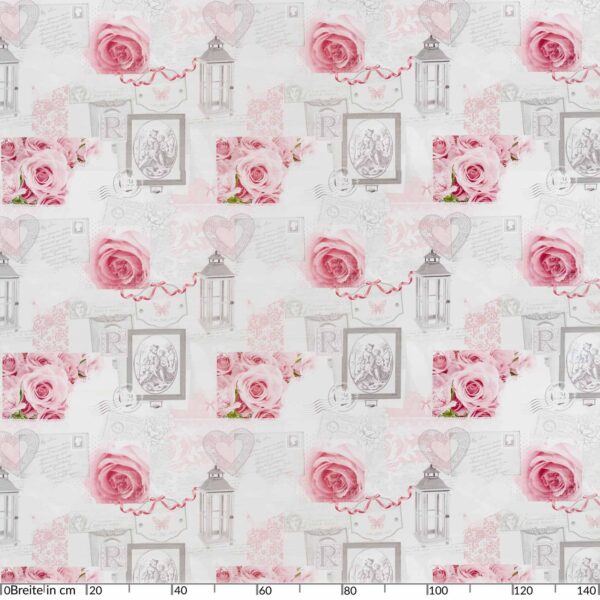 Wachstuch Tischdecke abwaschbar Liebe Rose Grau Wachstischdecke Gartentischdecke