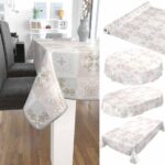 Tischdecke Vintage Fliesenoptik Grau Silber abwaschbar Wachstuch Wachstuchtischdecke
