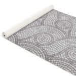 Badematte Weichschaummatte Bad Mosaiksteine Grau Badteppich Breite 130cm Meterware
