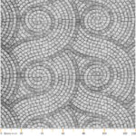 Badematte Weichschaummatte Bad Mosaiksteine Grau Badteppich Breite 130cm Meterware