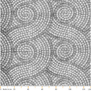 Badematte Weichschaummatte Bad Mosaiksteine Grau Badteppich Breite 130cm Meterware