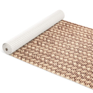 Weichschaummatte Badematte Badteppich Flechtwerk Beige Breite 65cm Meterware