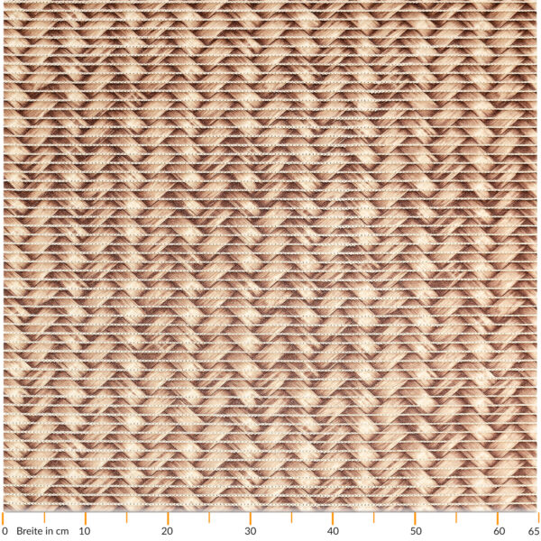 Weichschaummatte Badematte Badteppich Flechtwerk Beige Breite 65cm Meterware