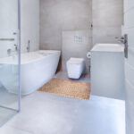Weichschaummatte Badematte Badteppich Flechtwerk Beige Breite 65cm Meterware