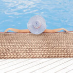 Weichschaummatte Badematte Badteppich Flechtwerk Beige Breite 65cm Meterware
