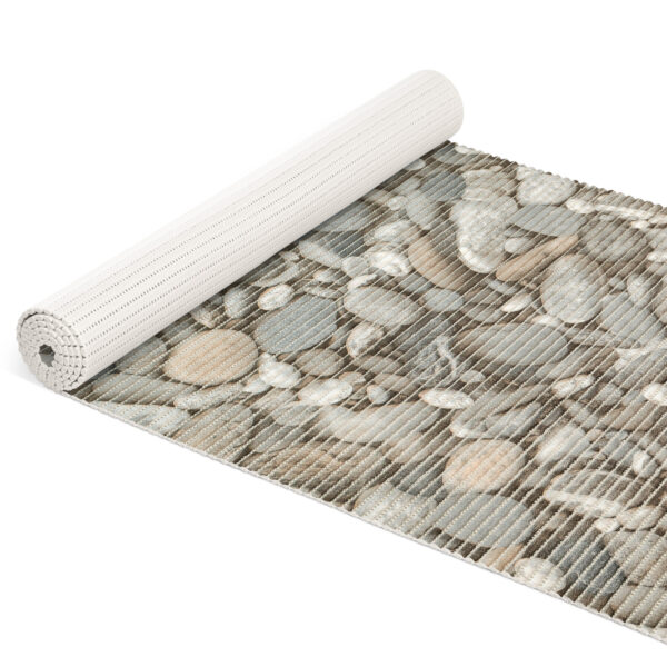 Badematte Weichschaummatte Bad Steine Kieselsteine Grau Breite 65cm Meterware