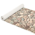 Badematte Weichschaummatte Kieselsteine Mehrfarbig Breite 80cm Meterware Schaummatte Bad