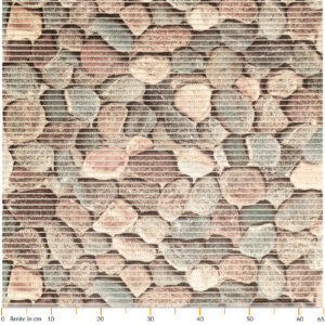 Badematte Weichschaummatte Steine bunt Kieselsteine Breite 65cm Schaummatte Bad