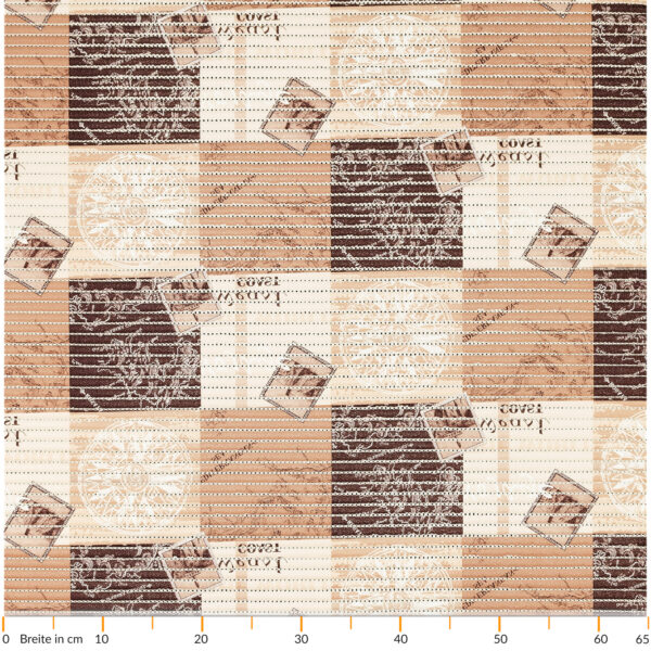 Weichschaummatte Badematte Badvorleger Schaummatte Maritim Cappuccino Breite 65cm