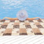 Weichschaummatte Badematte Badvorleger Schaummatte Maritim Cappuccino Breite 65cm