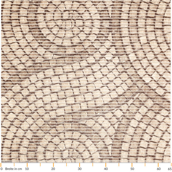 Badematte Weichschaummatte Badvorleger Schaummatte Mosaiksteine Beige Breite 65cm