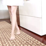 Weichschaummatte Badematte Badteppich Flechtwerk Beige Breite 65cm Meterware