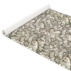 Badematte Weichschaummatte Bad Steine Kieselsteine Grau Breite 130cm Meterware