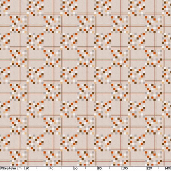 Tischdecke Pixel Braun Karo Streifen Tischdecke abwischbar Wachstuch Wachstuchtischdecke