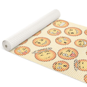 Badematte Weichschaummatte Smiley Emoji Gelb Breite 65cm Badvorleger Meterware
