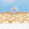 Badematte Weichschaummatte Smiley Emoji Gelb Breite 65cm Badvorleger Meterware
