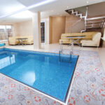 Badematte Kompas Port Seefahrt Blau Breite 65cm Weichschaummatte Badvorleger