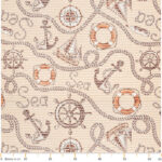 Badematte Weichschaummatte Badvorleger Schaummatte Kompas Seefahrt Beige Breite 65cm