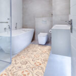 Badematte Weichschaummatte Badvorleger Schaummatte Kompas Seefahrt Beige Breite 65cm