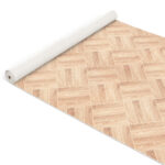 Badematte Weichschaummatte Parkett Holz Dunkelbeige Breite 130cm Badvorleger Meterware