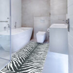 Weichschaummatte Badematte Schaummatte Bad Zebra Muster Breite 65cm Meterware