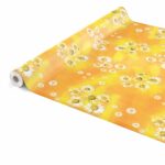 Wachstuchtischdecke Outdoor Tischdecke abwaschbar Gelbe Kamille Blumen Gartentischdecke