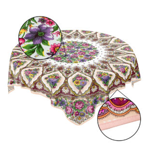 Tischdecke Blumenstrauß Bunt – Frühlingsfarben 136 x 136 cm