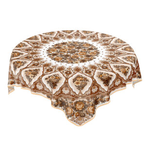 Tischdecke Blumenstrauß Braun Beige 136 x 136 cm