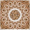 Tischdecke Blumenstrauß Braun Beige 136 x 136 cm