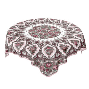 Tischdecke Blumenstrauß Rosa Bordeaux 136 x 136 cm