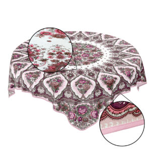 Tischdecke Blumenstrauß Rosa Bordeaux 136 x 136 cm