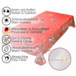 Weihnachtstischdecke abwaschbare Tischdecke Weihnachten Weihnachtsmarkt Rot